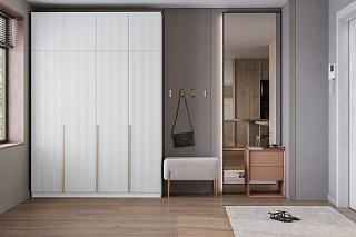 Шкаф распашной Монро - 4 с антресолью Белый