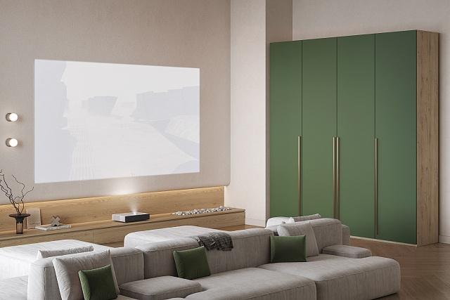 Шкаф распашной Микос - 4 МДФ Шарли Green