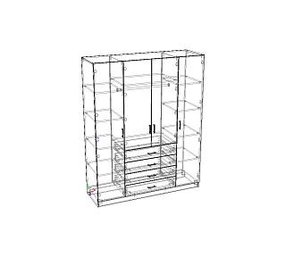 Шкаф распашной Престиж - 4М4