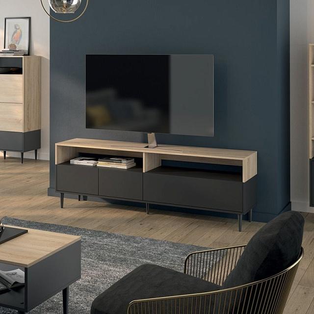 Тумба под ТВ Ниш Черный