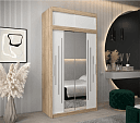 Шкаф-купе Валмиера NEW - 4А Дуб Сонома / Белый