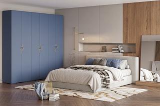 Шкаф распашной Белиз - 6 Альби Полуночно-синий