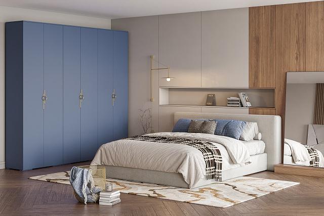 Шкаф распашной Белиз - 6 Альби Полуночно-синий