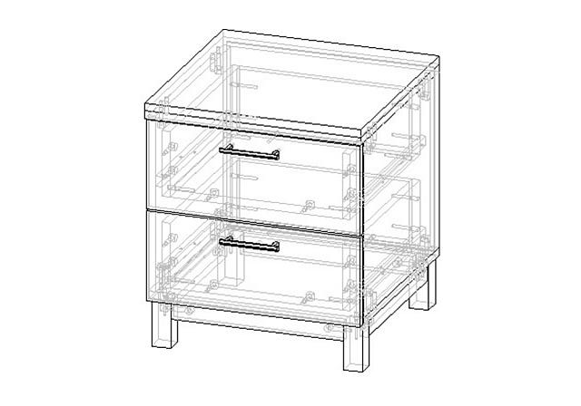 Тумба прикроватная Техас - 1 МДФ