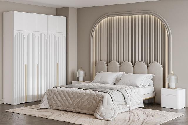 Шкаф распашной Рослин - 5 с антресолью Белый