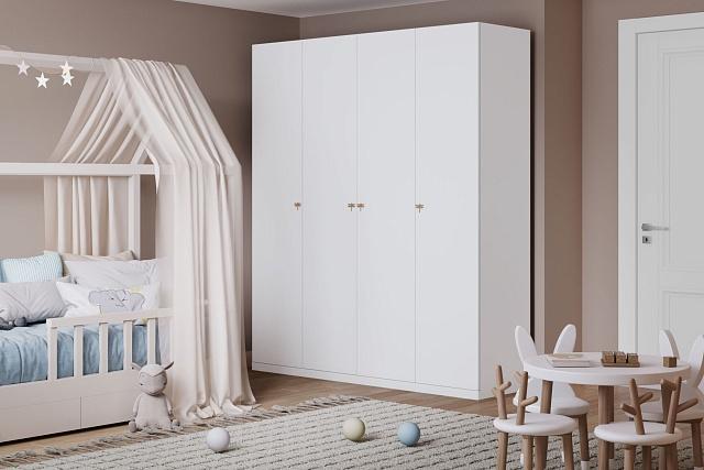 Шкаф распашной Стрекоза Mini - 4 Белый