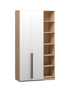 Шкаф распашной Хейсон - 23 Дуб Золотистый / Белый