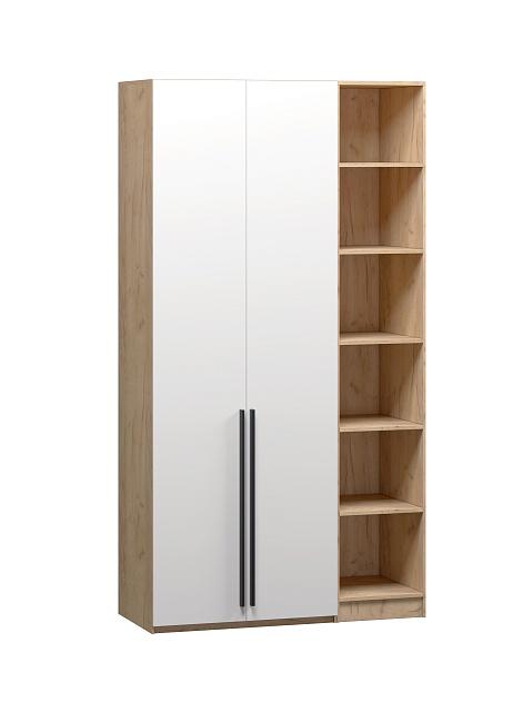 Шкаф распашной Хейсон - 23 Дуб Золотистый / Белый