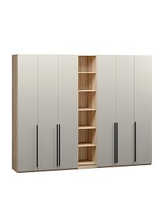 Шкаф распашной Хейсон - 13 Блэквуд Ячменный / Кашемир