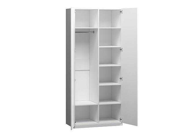 Шкаф распашной Скарабей - 2 МДФ Белый