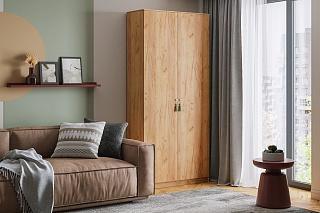 Шкаф распашной Монтана - 2 Крафт Золотой