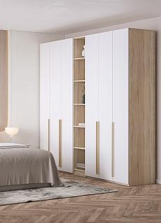 Шкаф распашной Хейсон - 12 Дуб Сонома / Белый