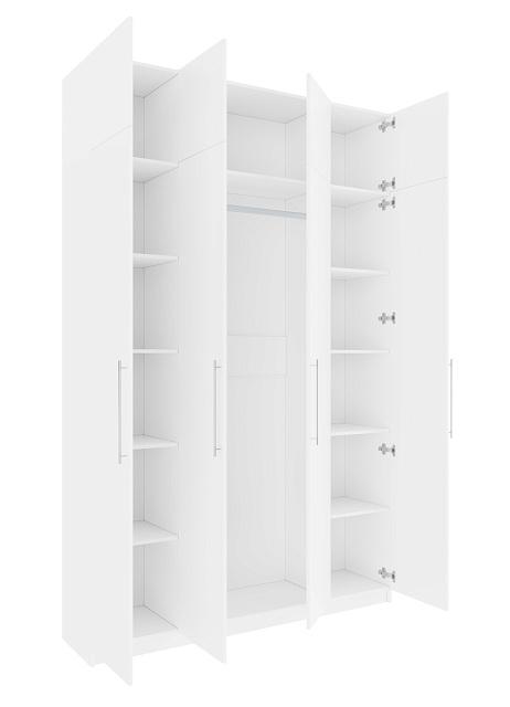 Шкаф распашной Калифорния - 4 с антресолью Белый