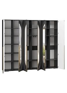 Шкаф распашной Брей - 3.2 Черный