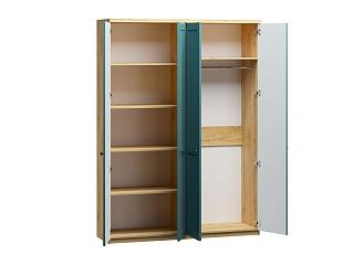 Шкаф распашной София РАХ - 3 МДФ Аквамарин