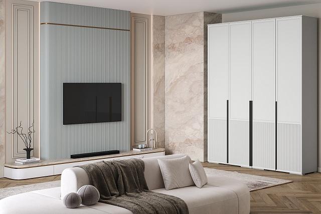 Шкаф распашной Телфорд - 4 Белый