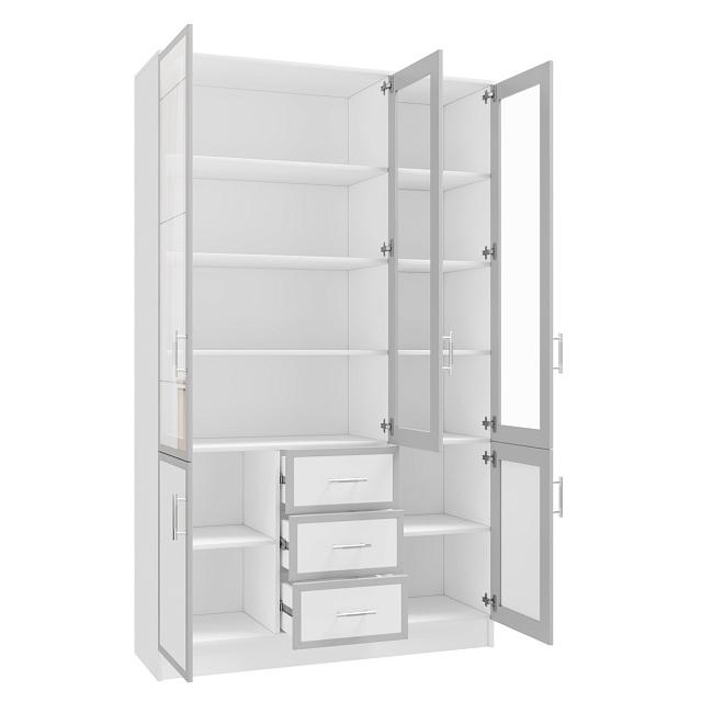 Книжный шкаф Альма - 17 Белый