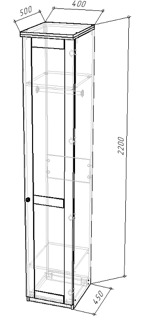 Пенал София РАХ - 1 МДФ Платье