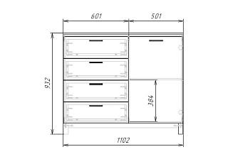 Комод Техас - 2 МДФ