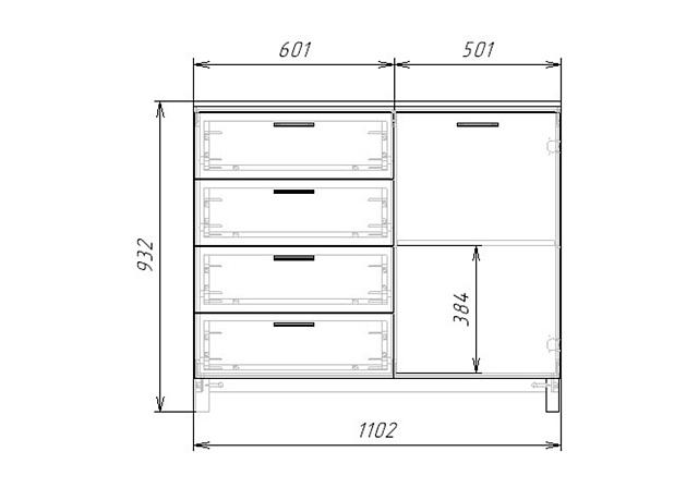 Комод Техас - 2 МДФ