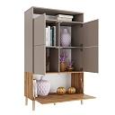 Стеллаж Скарлет - 9 Дуб Золотистый / Кашемир