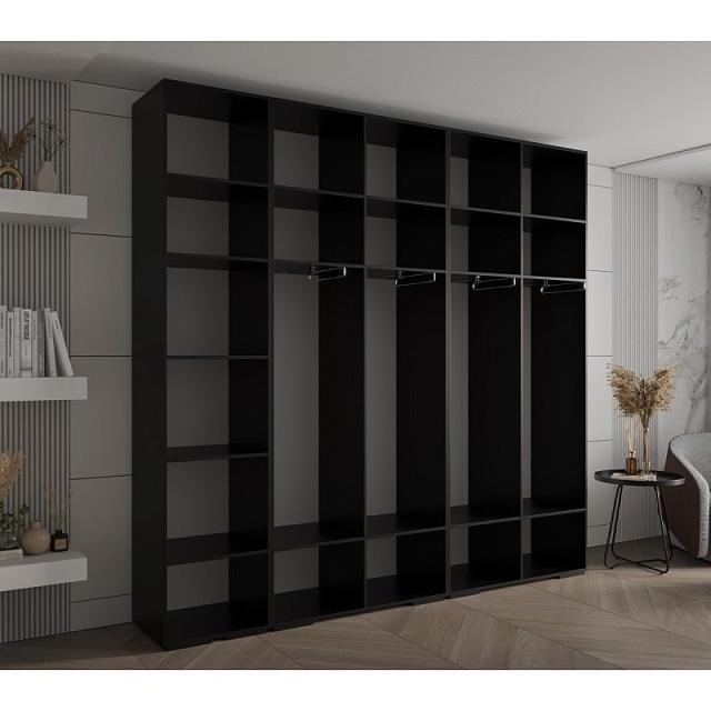 Шкаф распашной Люксор - 5 Черный