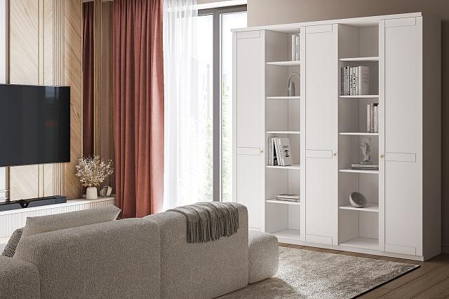 Шкаф распашной София РАХ - 26 МДФ Белый