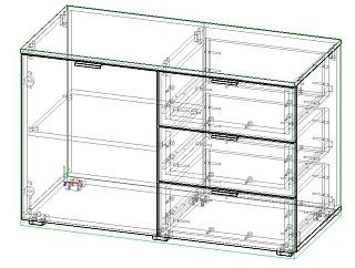 Комод Тоди - 3 Белый