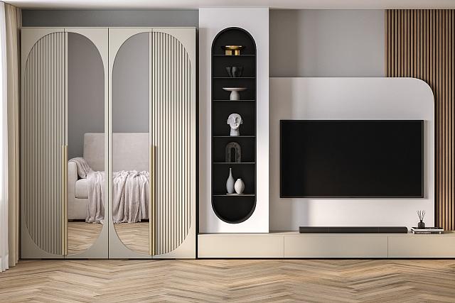 Шкаф распашной Брей - 2.1 Кашемир