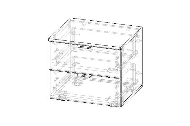 Тумба прикроватная Тоди - 2 Черный