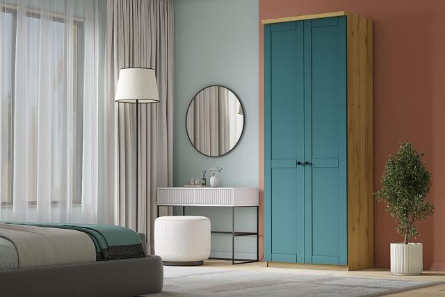 Шкаф распашной София РАХ - 2 МДФ Аквамарин