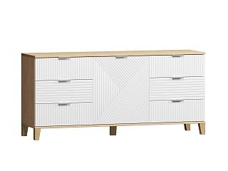 Комод Марвин 33.1 фрезеровка 8+11 Белый