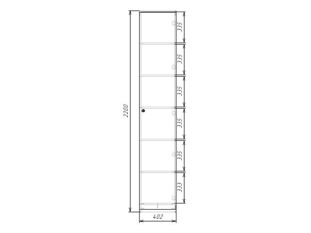 Шкаф распашной Колорадо - 1 МДФ