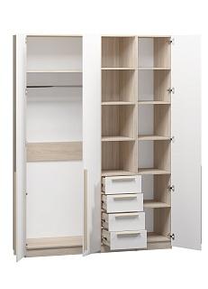 Шкаф распашной Хейсон - 20 Дуб Сонома / Белый