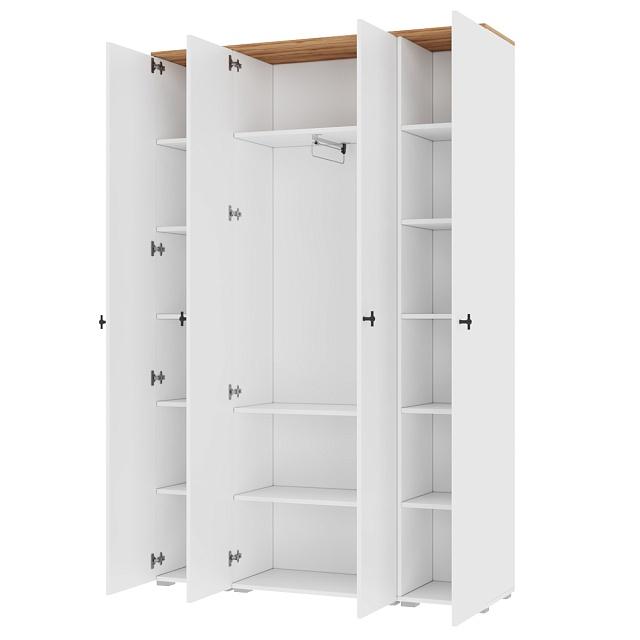 Шкаф распашной Квели - 4 Белый