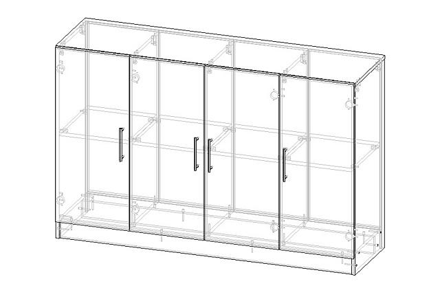 Комод Эверест - 4 МДФ Белый