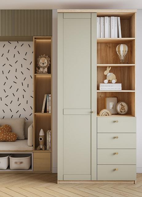 Шкаф распашной София РАХ - 36 МДФ Кастелло Медовый / Кашемир