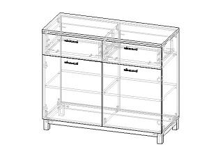 Комод Техас - 3 МДФ