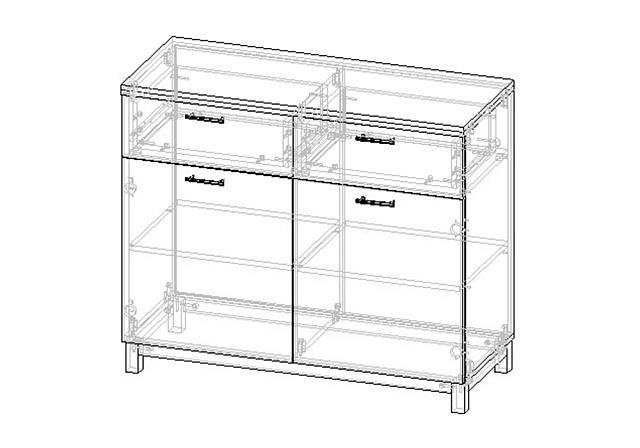 Комод Техас - 3 МДФ