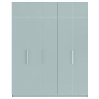 Шкаф распашной Калифорния - 5 с антресолью Сумеречный Голубой