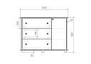 Комод Луиза - 5 МДФ Белый