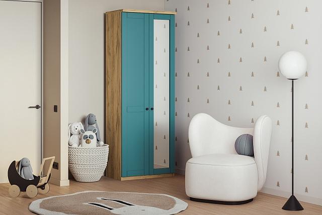 Шкаф распашной София РАХ - 8 МДФ Аквамарин