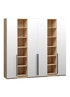 Шкаф распашной Хейсон - 13 Дуб Золотистый / Белый