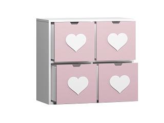 Стеллаж Kids - 1 Розовый Лайт