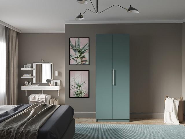 Шкаф распашной Калифорния - 2 Сумеречный Голубой