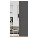 Шкаф распашной Астрис - 3 с зеркалом Графит