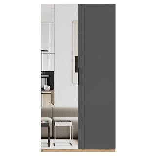 Шкаф распашной Астрис - 3 с зеркалом Графит