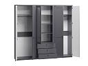 Шкаф распашной София РАХ - 14 МДФ Графит