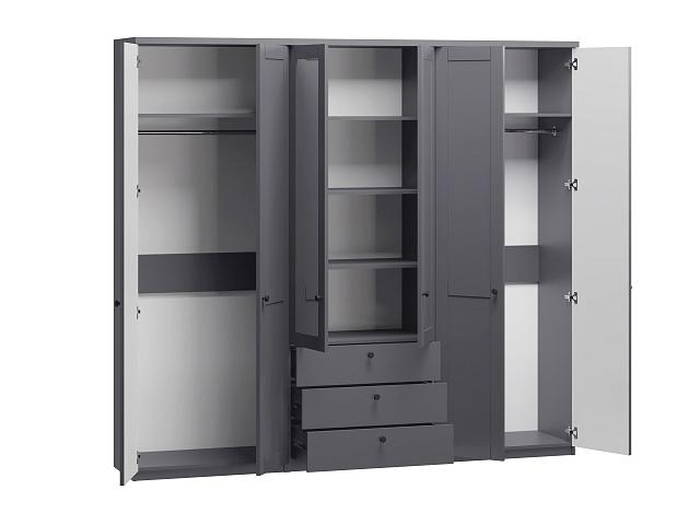 Шкаф распашной София РАХ - 14 МДФ Графит