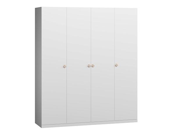Шкаф распашной Скарабей - 4 МДФ Белый